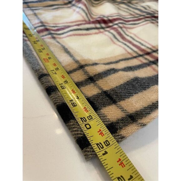 Woolrich Womens Blanket Shawl Wrap Cape Fringe Tartan Sienna Plaid Sz OS - Picture 3 of 8